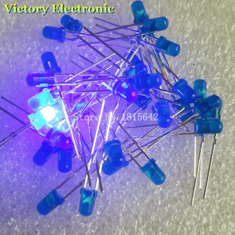 200 шт./лот 3 мм диодный круглый синий цвет лампы F3 DIP хайлайтер|lot 3mm led|3mm led diodeled diode |