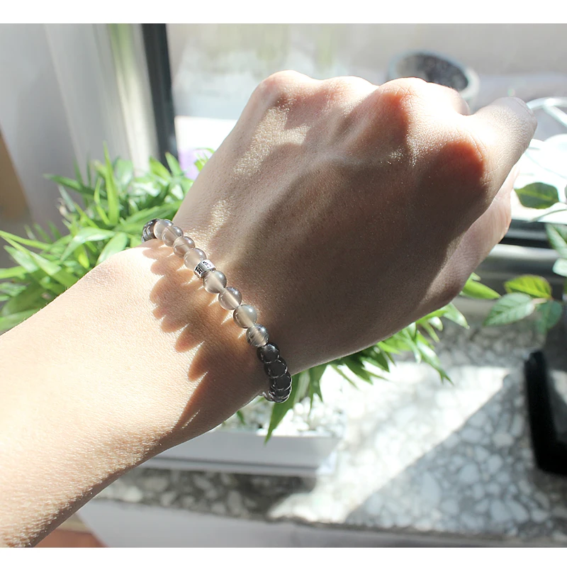 Оптовая продажа браслеты из бисера искусственного ледяного обсидиана с 6