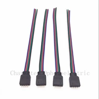 50pcslot 10cm rgb 4 pins male connector wire cable for 5050 3528 rgb led strip male type 4 pin needle connector