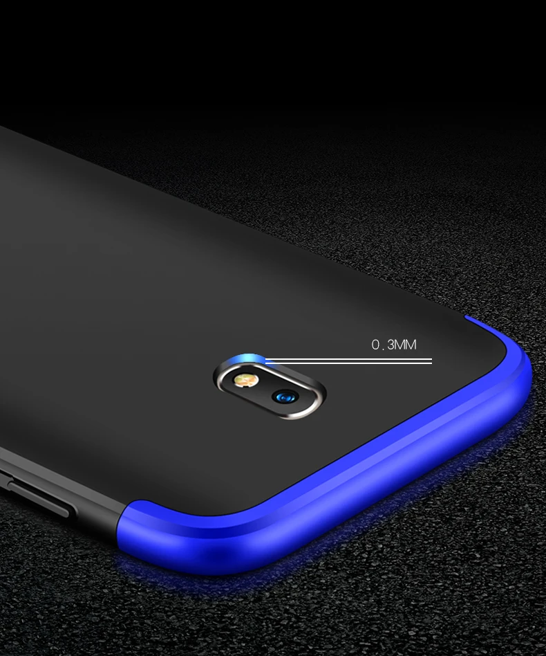 Для samsung J7 J730F чехол J730 матовый 360 градусов Полная защита жесткий чехол для samsung Galaxy J7 J72017 SM-J730F