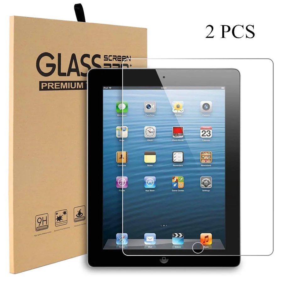 2 шт./упак. для Apple iPad2 / iPad3 iPad4 Экран защитная пленка 9H экрана из закаленного стекла
