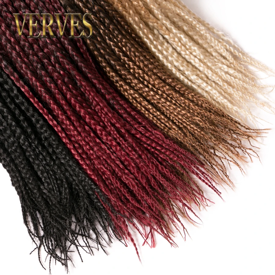 Накладные волосы в виде косичек VERVES Box накладные с эффектом омбре 22