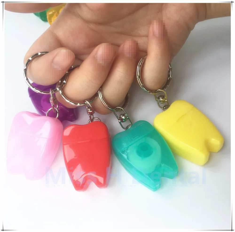 20 шт./компл. зубчатая цепочка для ключей плоская портативная зубная нить ухода за