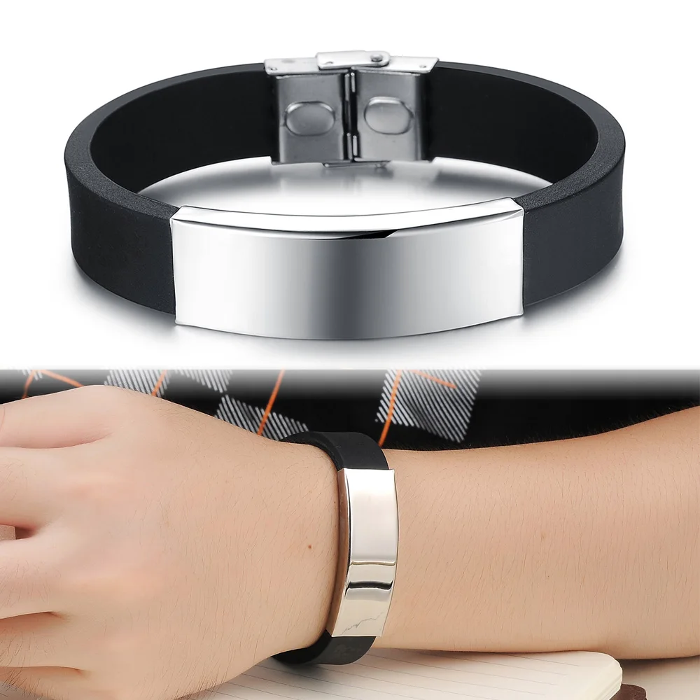 Мужской силиконовый браслет крутые браслеты и Aliexpress из нержавеющей стали