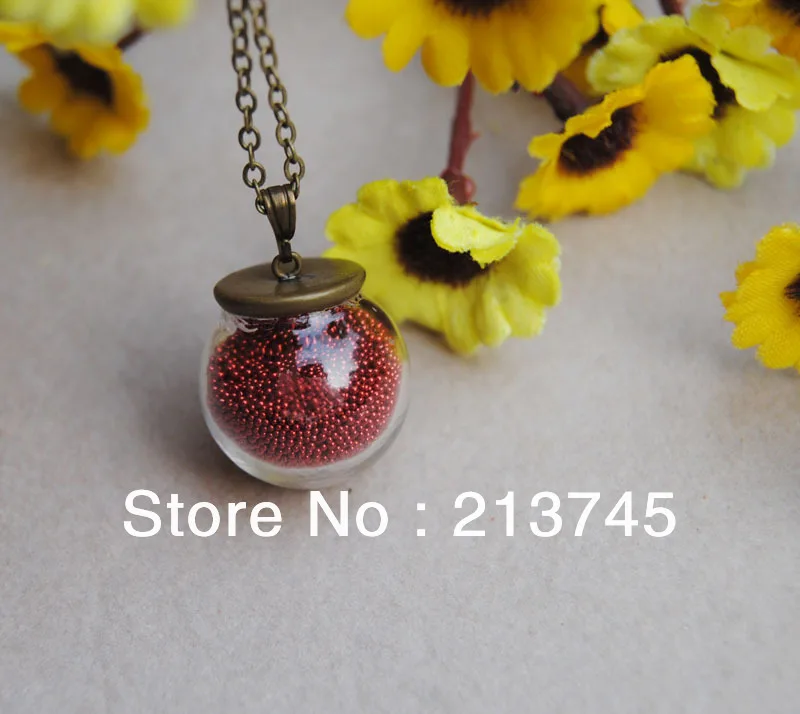 

Free Ship! The factory price 20mm*12mmglass globe with antique bronze findings set DIY vial pendant (The price no necklace)