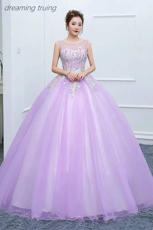 Светильник фиолетовое Бисероплетение Vestidos De 15 Anos платья для Бальные вечерние платья для девочек 16