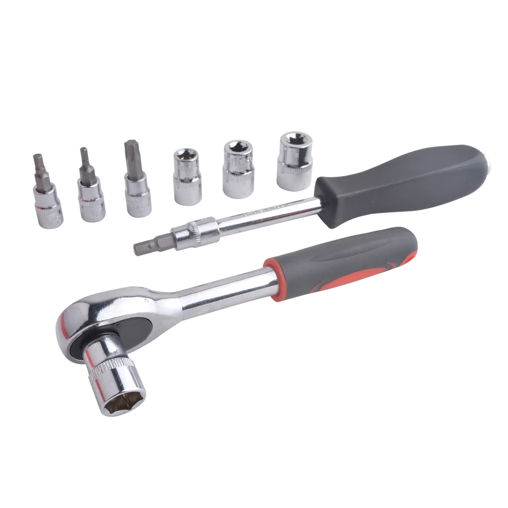 46 шт. набор инструментов для авто Набор Торцевых Головок С 1/4 &quotХраповик Ключ
