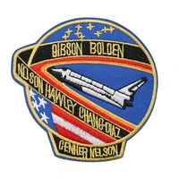 custom embroidered aircrafts badge patches iron on sew on hook and loop embroidery armband patch