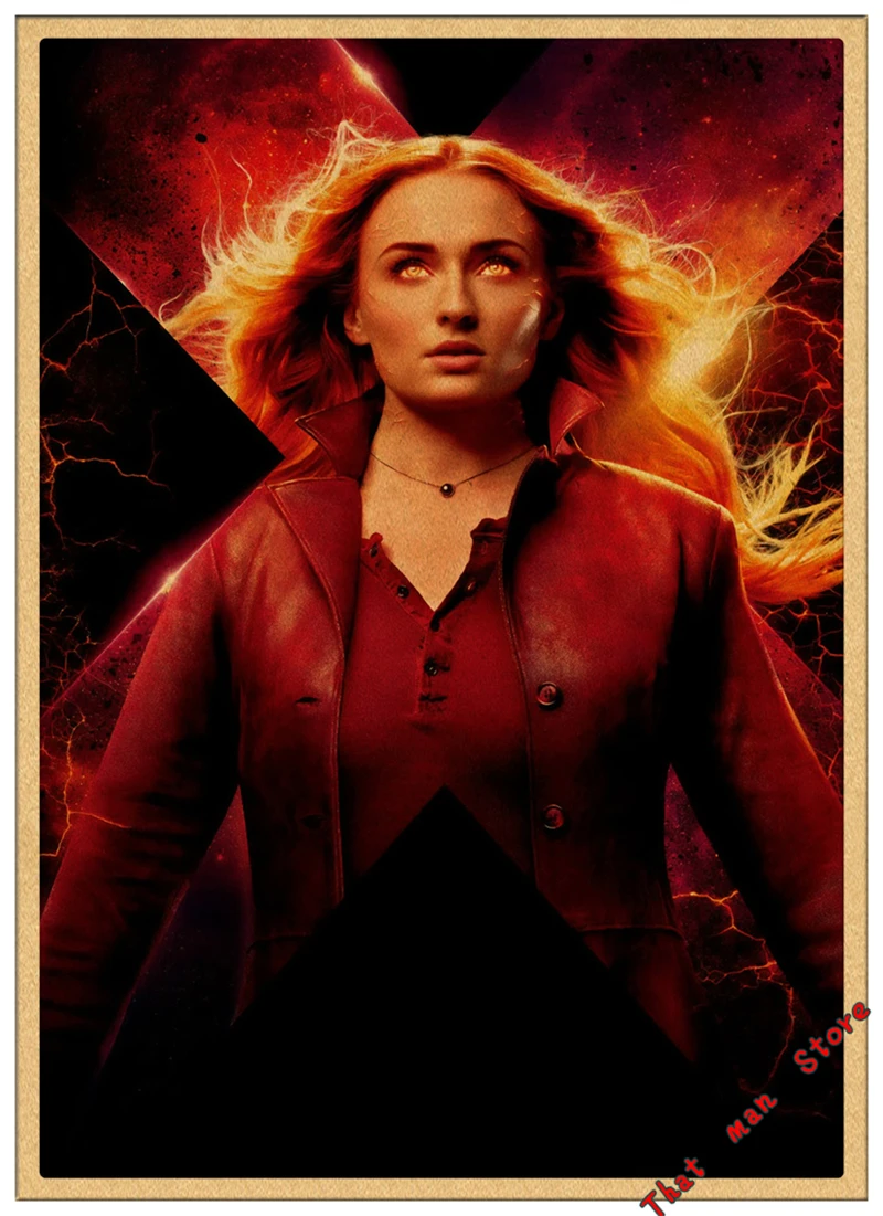 Новый 2019 X-Для мужчин: черный Феникс постер фильма фоновая фотография в стиле
