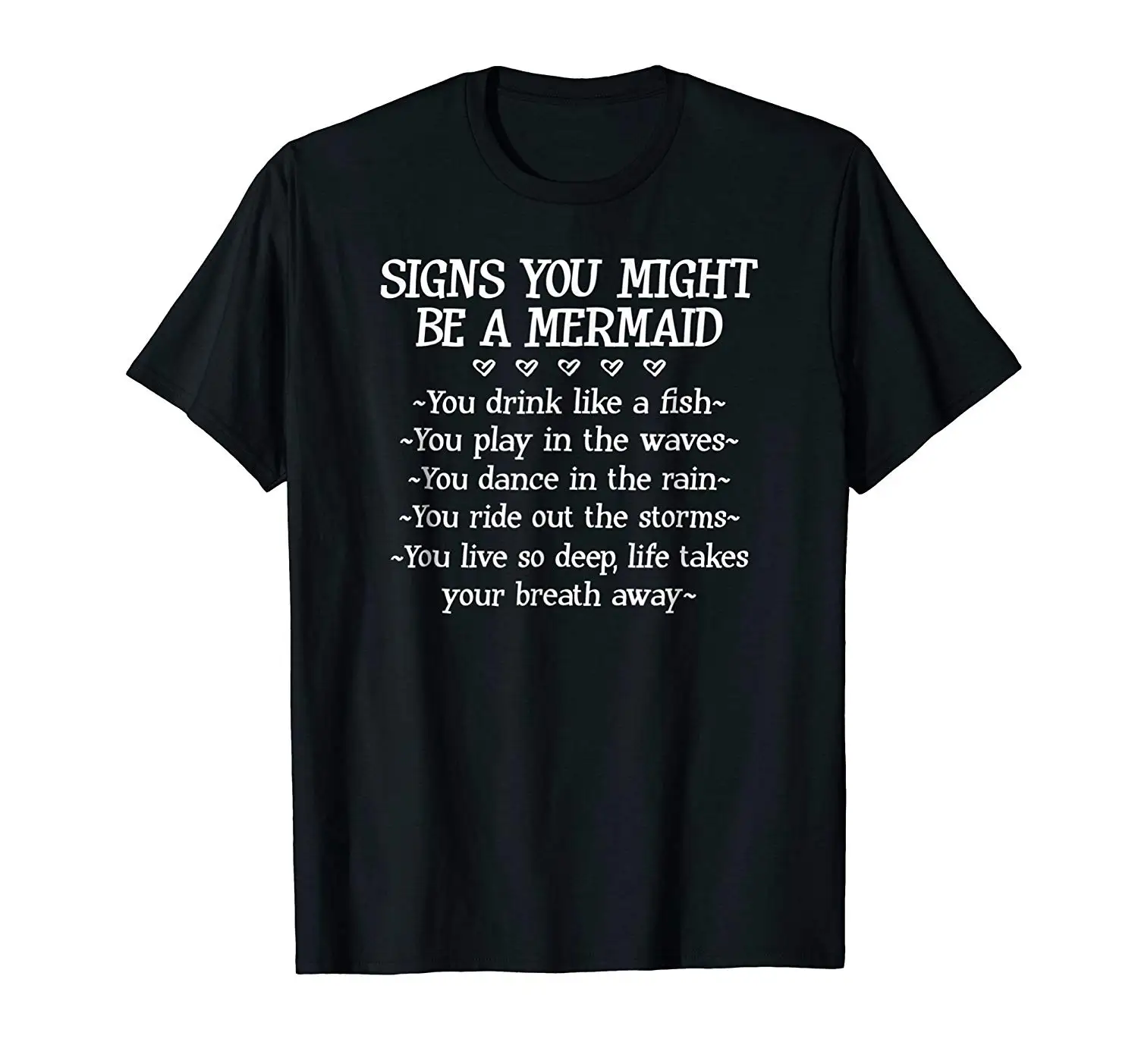 Футболки с надписью Signs You Might Be A Mermaid футболка высокого качества хлопковая низкой