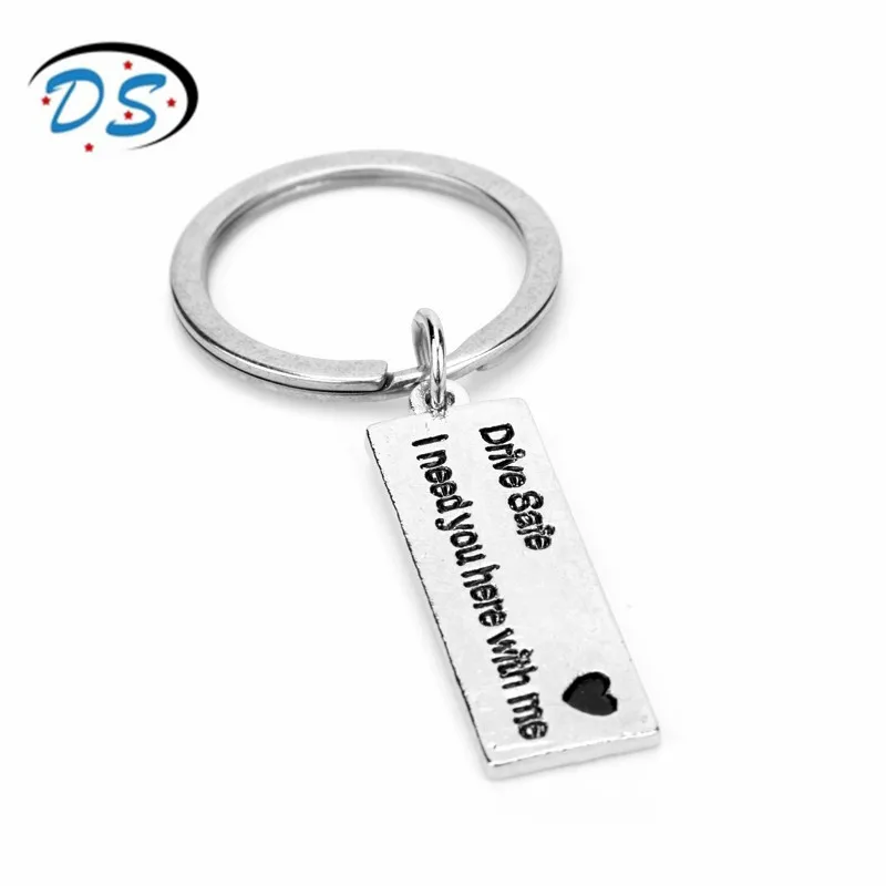 

Fashion Trinket Keychain Engraved Drive Safe I Need You Here With Me Keychains Jewelry Key Chain chaveiro