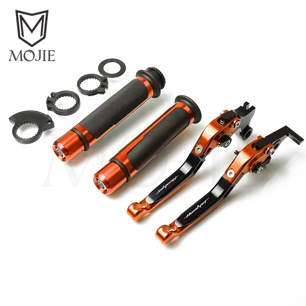 Black Orange Для Honda CB900F Hornet CB919 2002-2007 2003 2004 2005 2006 Мотоцикл с ЧПУ Регулируемый складной тормозной рычаг сцепления ручками - Цвет: Black Orange