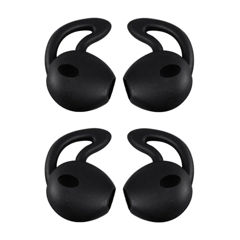 Черный 2 пары/Лот Силиконовые наушники для Apple, гарнитура для airpods, аксессуары, силиконовый чехол, крышка для ушей, крючок, сменные насадки для ушей для наушников - Цвет: Черный