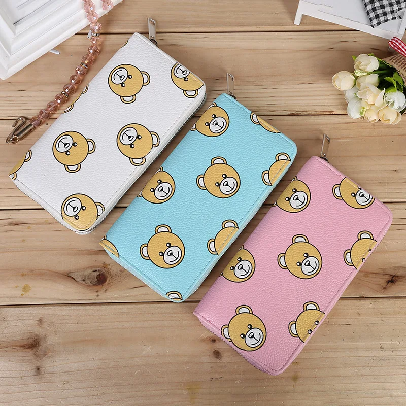 Новинка 2017 года Модные женские высокие кошелек нежный милый медведь мультфильм