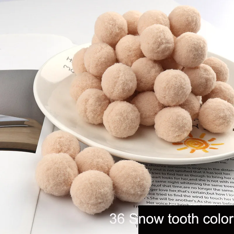 36 snow tooth color Новинка! 200 шт/партия помпон 15 мм Мини пушистые мягкие помпоны шар пушистый ручной работы поделки для домашнего декора Швейные принадлежности - Цвет: 36 snow tooth color
