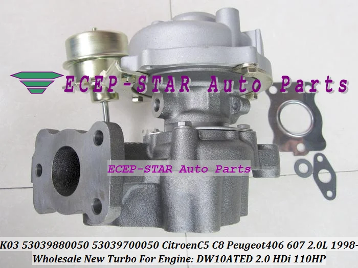Турбокомпрессор K03 53039880050 53039700050 53039700024 53039880024 для Citroen C5 C8 Peugeot 406 607 DW10ATED 2.0L
