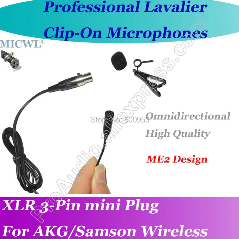 Микрофон MICWL ME2 Pro петличный микрофон для AKG Samson Gemini беспроводной XLR Mini 3 Pin|lapel