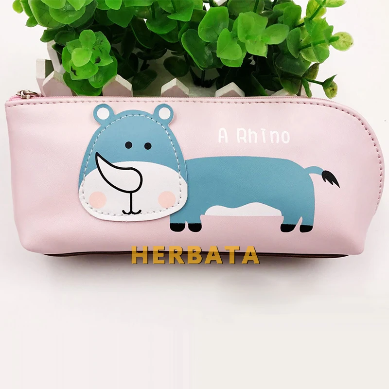 Большой Вместительный чехол-карандаш из искусственной кожи Kawaii органайзер для