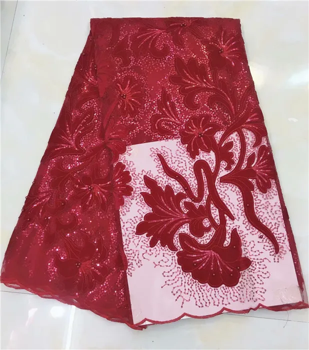 Французская африканская кружевная ткань гипюр расшитые блестками и бисером