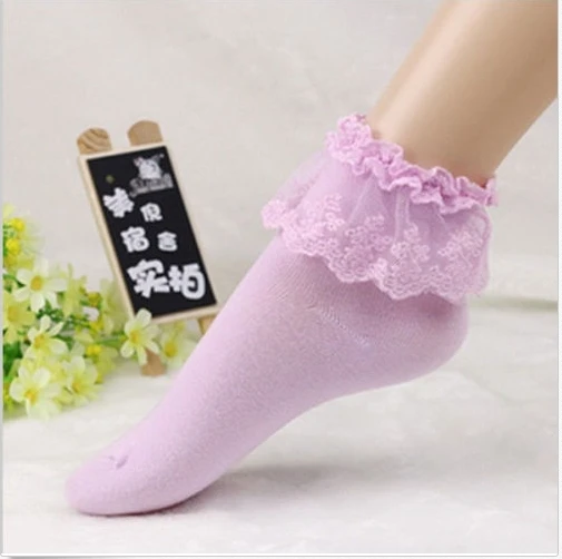 

Lovely Cute Fashion Women Socks Vintage Lace Ruffle Frilly Ankle Socks Lady Princess Girl Favorite 5 Color Available