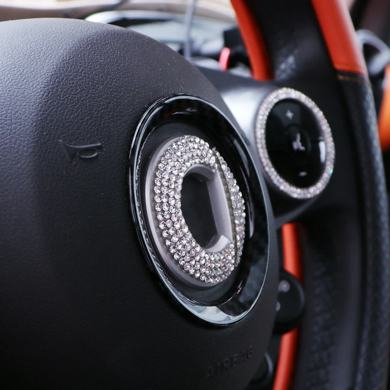 Персонализированные флэш дрель логотип наклейка на руль для Mercedes Smart Fortwo Forfour 453 451