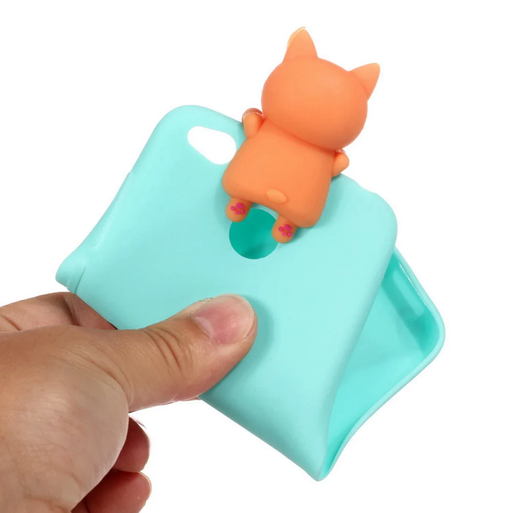 Силиконовый чехол для Xiaomi Redmi 4x мягкий из ТПУ с 3D рисунком единорога медведя кота