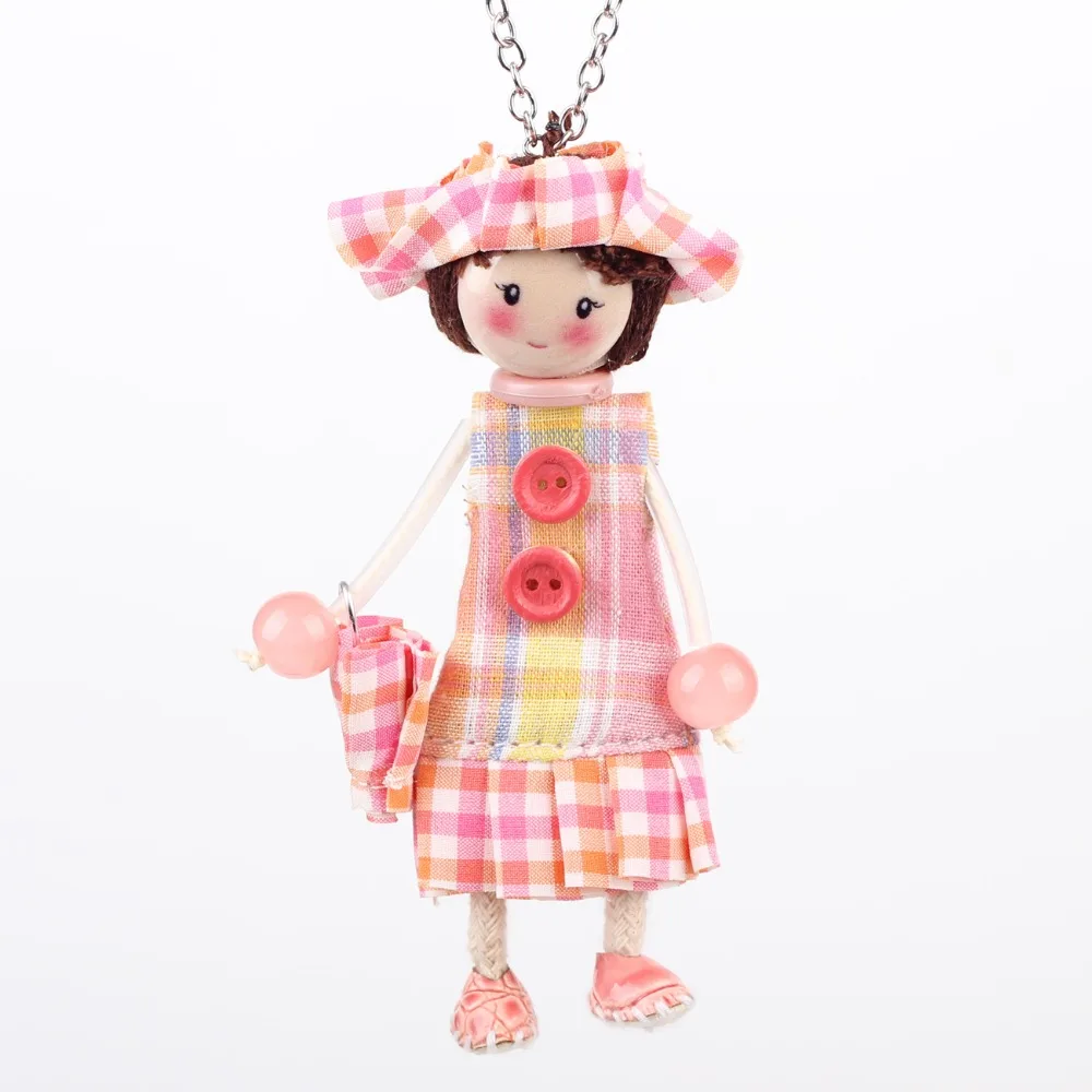 Bonsny Doll акриловая подвеска длинная цепочка французский стиль ожерелье новинка 2016