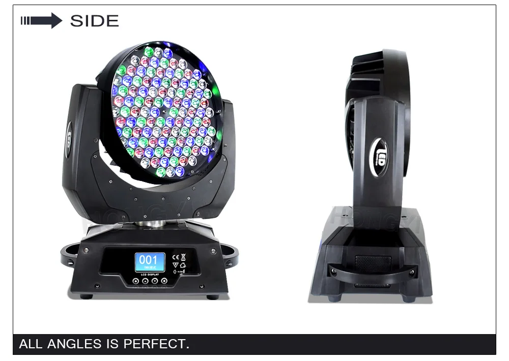 Led dj light 108x3 движущиеся головы мыть свет quad dmx 16chs световой луч для сцены освещение для сцены дискотека