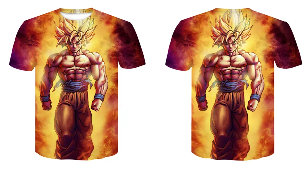 Dragon Ball Z футболки мужские летние модные 3D принт Супер Saiyajin Сон Гоку черные Zamasu Вегета Дракон футболки топы