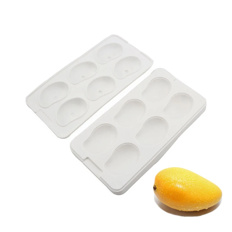 3D силиконовые формы 6 отверстий форма манго для выпечки инструменты тортов мусс