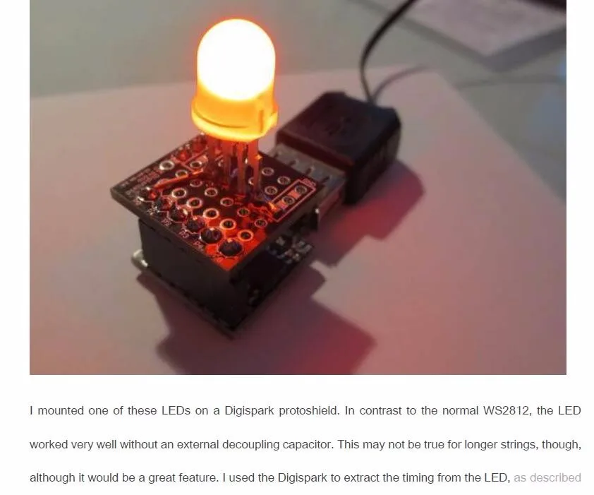 100 шт./лот) WS2812D F8mm RGB WS2811 светодиоды; RGB Полноцветный чип; с WS2811 IC встроенный