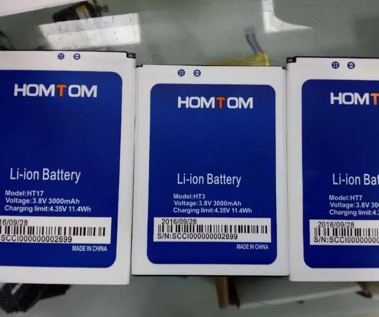 Для HOMTOM HT17 pro HT3 HT7 3000 мАч аккумулятор литий-ионный встроенный мобильный телефон