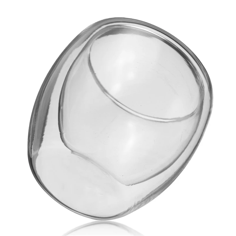 Прозрачные двойные стеклянные чашки для чая и кофе термостойкие кружки супа из