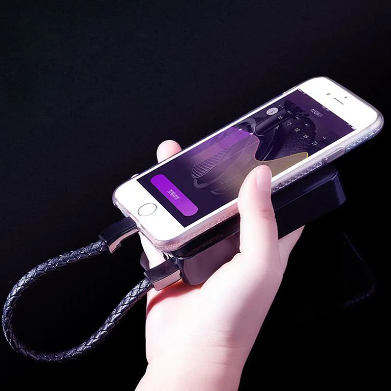 Модный горячий дизайн плоский плетеный кожаный USB кабель зарядное устройство для мобильного телефона браслет