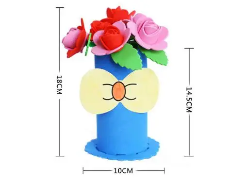 Дети DIY 3D EVA Flower Flowerpot домашнее украшение пазл игрушка подарок Ремесло наборы