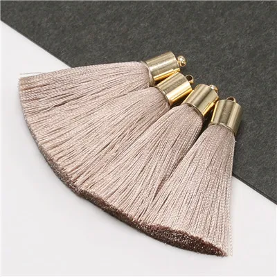 Aliexpress Высокое качество L93/5 см; Сатиновые туфли с кисточками/Золотой шляпа шелковых кисточек/ювелирные изделия аксессуары/аксессуары diy/Ювелирные изделия/diy серьги/4 шт./пакет - Цвет: L9508