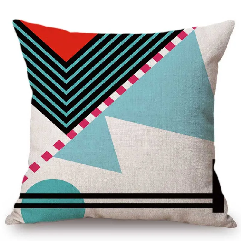 18 &quotскандинавский синий абстрактный геометрический узор в стиле мефис домашняя