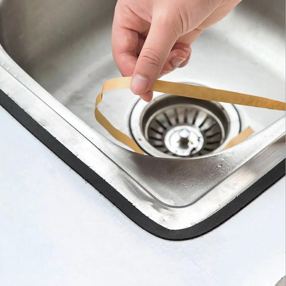 

New Kitchen Black Self-adhesive Door Window Sealing Strip Black Gas stove slit strip Antifouling Dustproof Waterproof seal