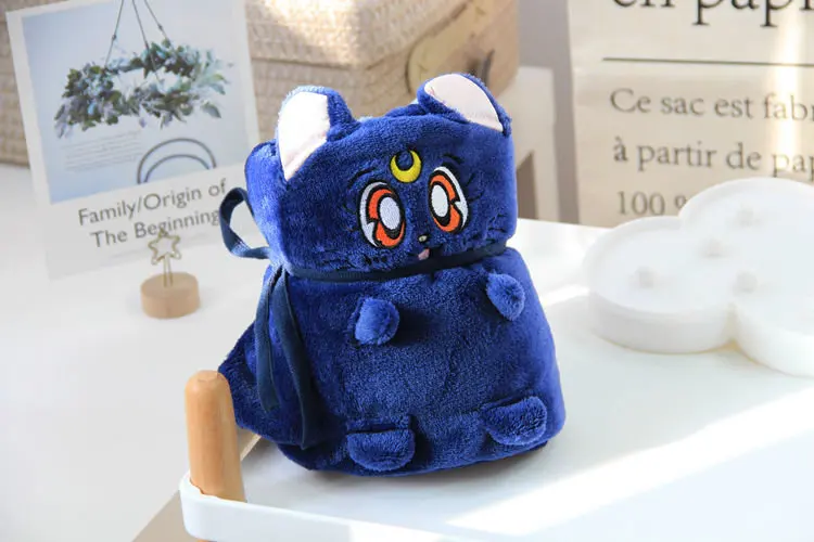 Sailor Moon Luna/мягкое плюшевое одеяло с рисунком кота из мультфильма Kawaii в виде животного, собаки, красоты, креативное, офисное, кондиционер, одеяло для обеда, детское одеяло