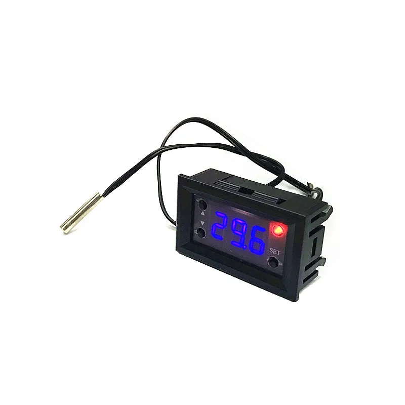 W1218 DC 12V синий светодиодный цифровой термостат регулятор температуры Регулятор