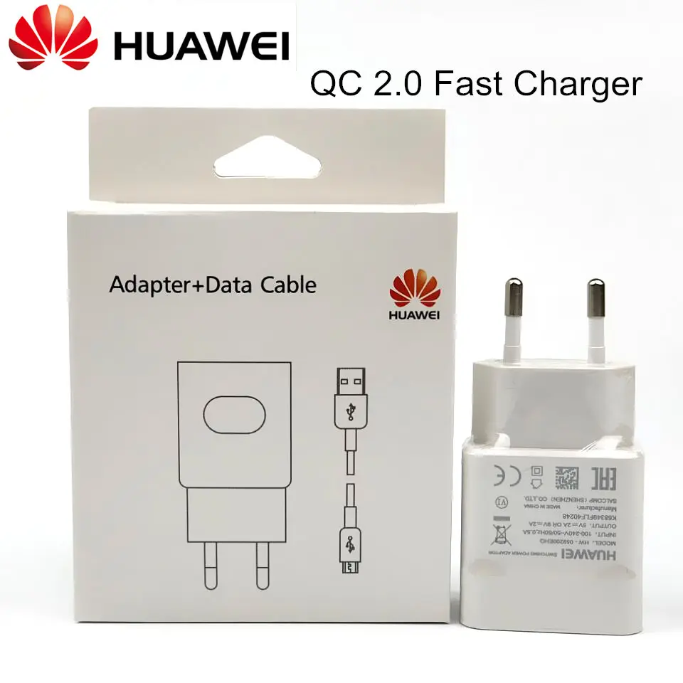 Оригинальное быстрое зарядное устройство huawei P20 Lite p9 p10 lite p8 nova 2 2i 3 3i 3e Honor 8 9 MATE 8 y6 QC 2,0 адаптер быстрой зарядки Usb кабель