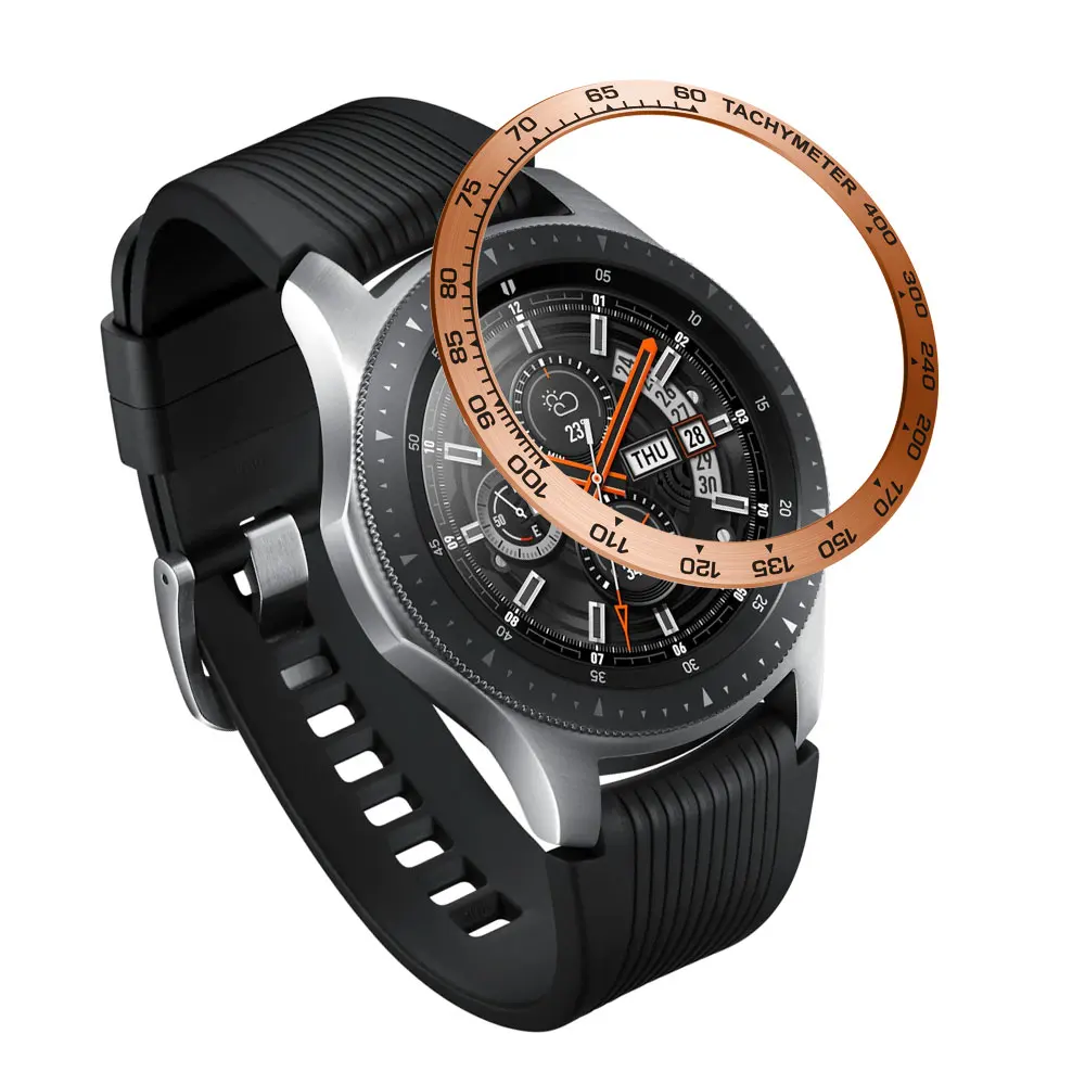 Кольцо ободк для смарт часов Samsung Galaxy Watch 46 мм клейкое покрытие металлическое