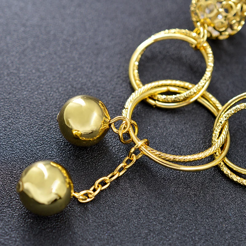 Sunny Jewelry модные ювелирные изделия 2020 круглое Ожерелье Длинная цепочка серьги