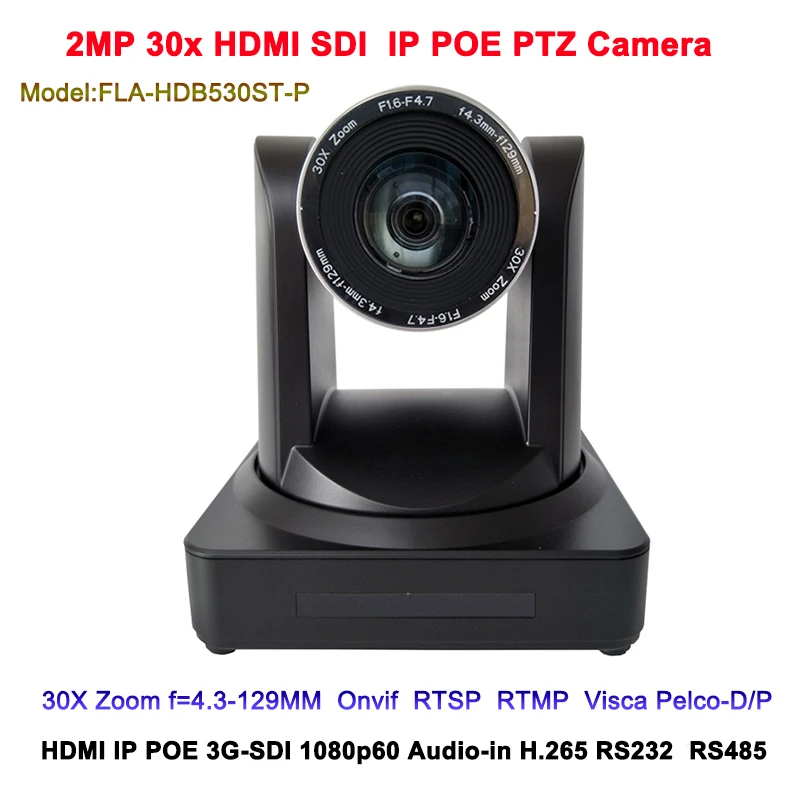

New HDMI SDI IP POE 30x Zoom Camera view angle of 65.1 degree Professional Video PTZ Conferencing Equipment