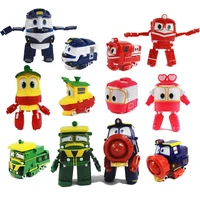 robot trains transformation anime figures pvc rt kay alf duke train car robot family figure toys for kids