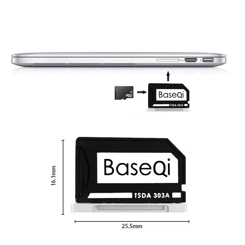 Адаптер BASEQI для чтения карт памяти TF невидимый флеш накопитель MacBook Air 13 &quotи Pro Retina
