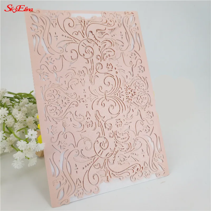 30 шт. образец полые Роскошные Лазерные Резные Свадебные Пригласительные