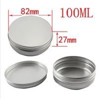50pcslot free shipping 100g aluminum jars 100ml silver tin 100g cosmetic containers crafts pots zkh77