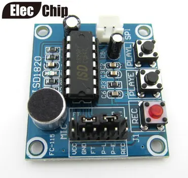 ISD1820 модуль записи голосовой Голосовая плата телетелефона с микрофонами |