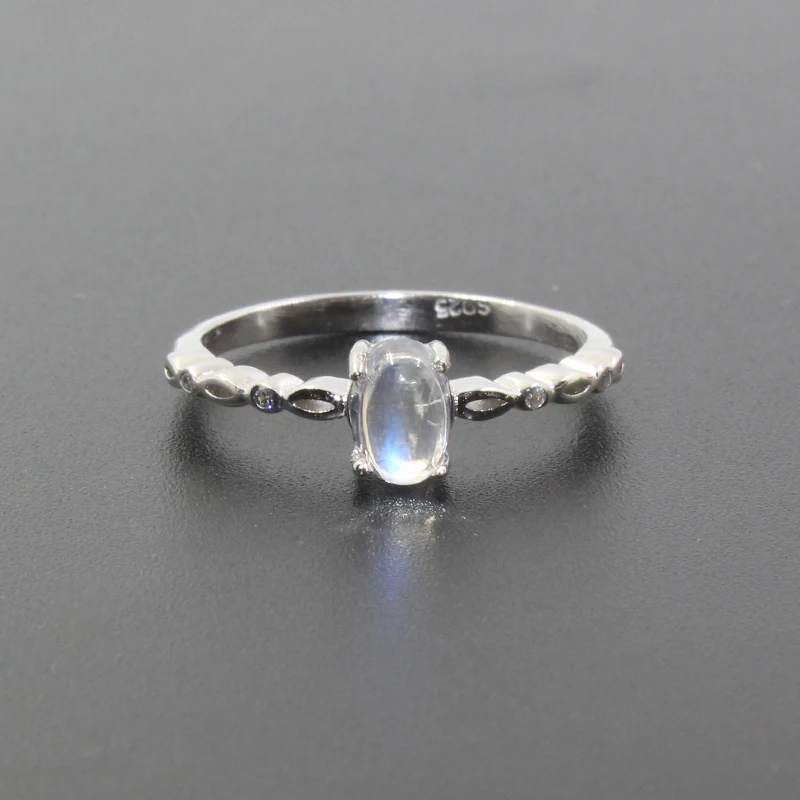 Кольцо из 100% натурального опала для помолвки кольцо опалового серебра 925 пробы 4